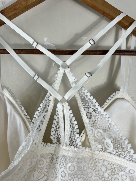 Aerie Joy Lace Padded Longline Bralette Size XXL White Strappy NWOT - Picture 6 of 8